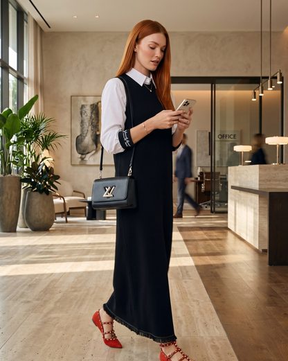 Frayed Denim Maxi Dress