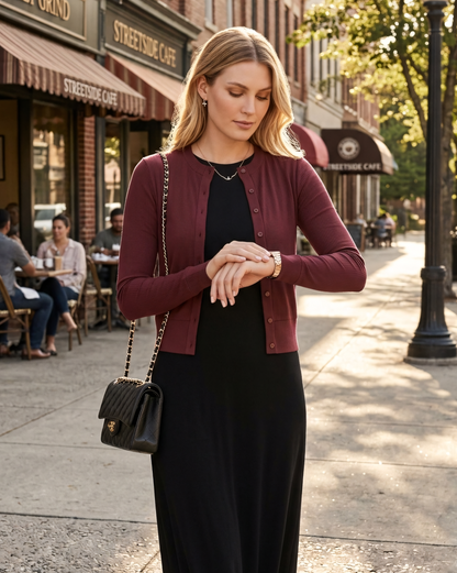 Mini Rib Cardigan tee