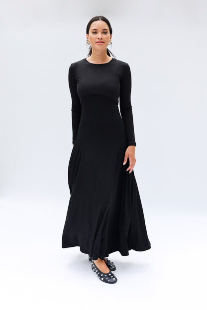 Crop Maxi Overlay Dress